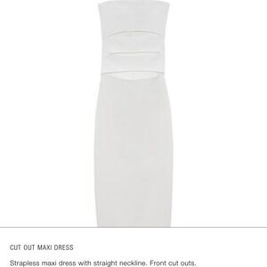 Zara White Cut Out Maxis Dress NWT